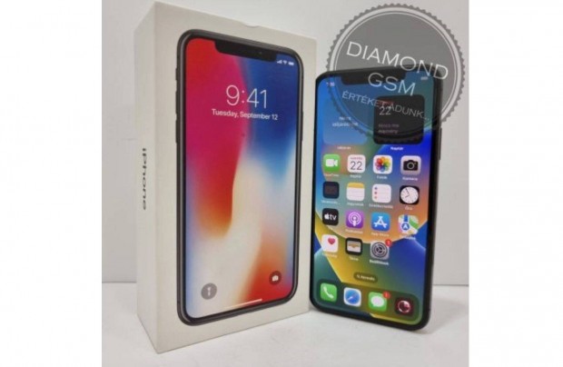 Hasznlt Apple iphone X 64 GB, Asztroszrke sznben,