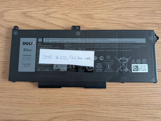 Haszn�lt Dell RJ40G akkumul�tor 63Wh