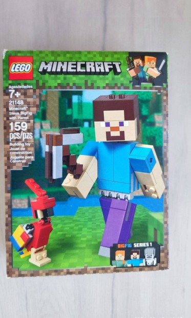 Hasznlt Lego Minecraft 21148: Bigfig Steve papagjjal elad