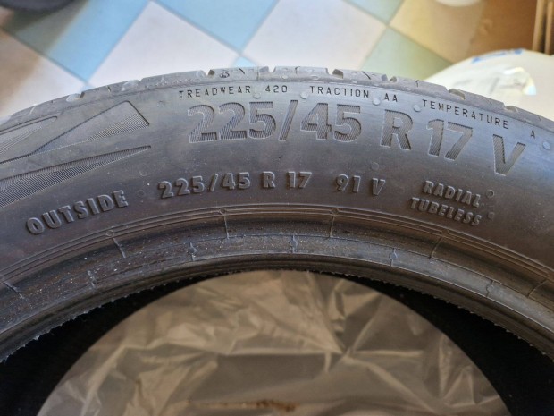 Használt Nyári Continental Ecocontact 6 225/45 R17 91V