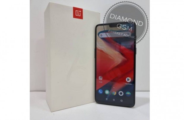 Hasznlt Oneplus 6 A6003 128GB Dual, Fekete sznben