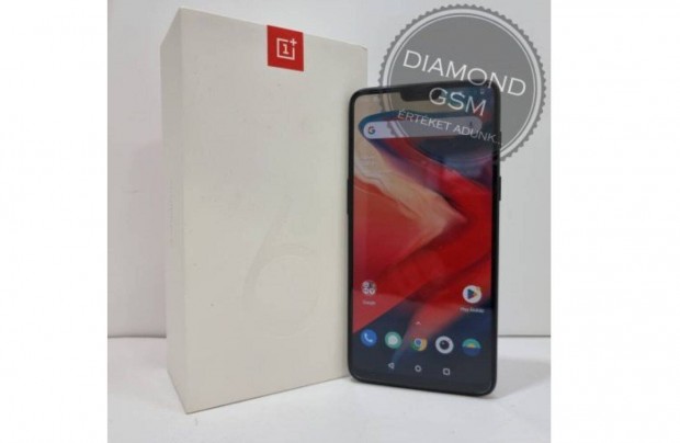 Hasznlt Oneplus 6 A6003 128GB Dual, Fekete sznben,