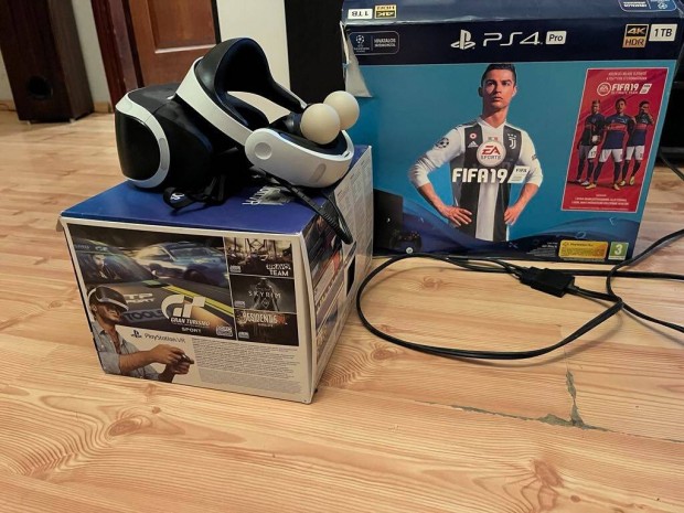 Hasznlt Playstation 4 pro+1 kontroller s Psvr(tartozkokkal)+5 jtk