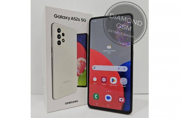 Hasznlt Samsung Galaxy A52s 5G 128GB Dual, Fehr sznben,