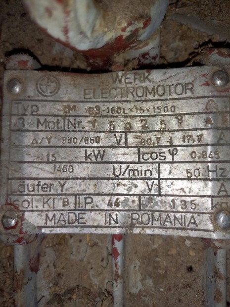 Használt Villany motorok 15kW