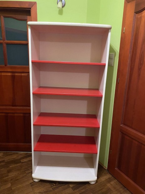 Használt borovi színezett fenyő, gyermekbútor+az ágyhoz való matrac