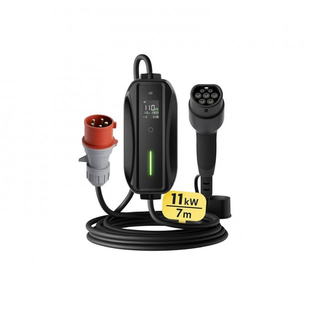 Hasznlt d hordozhat elektromos aut tlt 11kW, 3 fzis, 6-16A, 7m