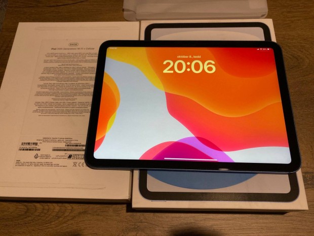 Használt kék Apple Ipad 10. gen 64gb cellular Eladó