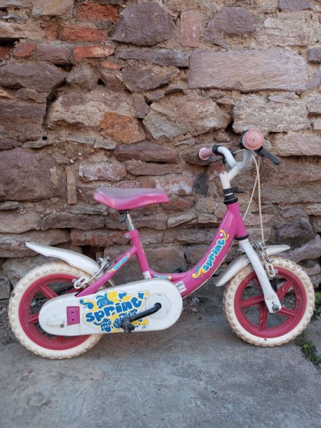 Hasznlt kislny bicikli s roller elad