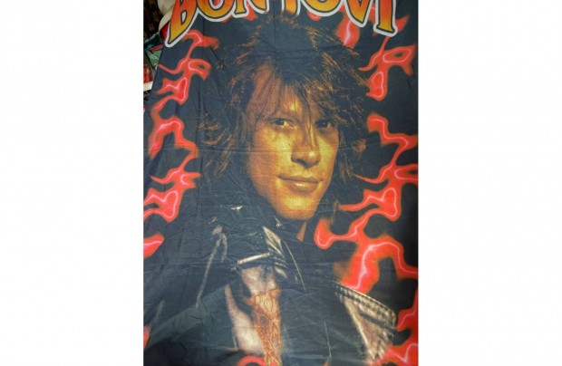 Hatalmas Bon Jovi koncertzászló - retró