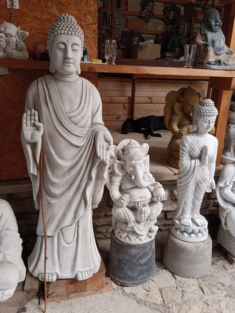 Hatalmas Buddha szobor 150cm Fagyll mk Japn kertpt elem