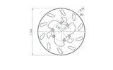 Hátsó féktárcsa 184mm NG Brake Disc Gilera GSM