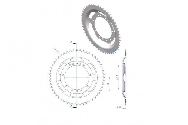 H�ts� l�ncker�k 52 fogas Peugeot 103 SP / MV (d.94mm)