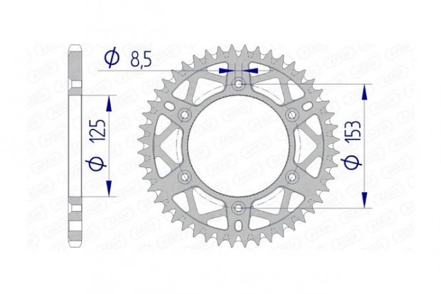 Hts lnckerk Afam alumnium 53 fog Honda CR / CRF / XR