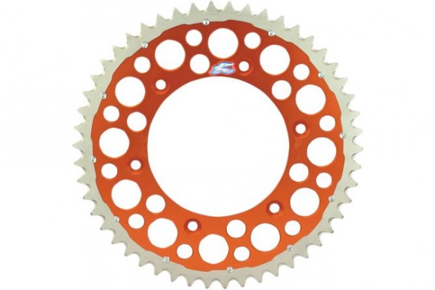 Hátsó lánckerék Renthal 520 Z.52 Twinring narancssárga KTM / Husqvarna