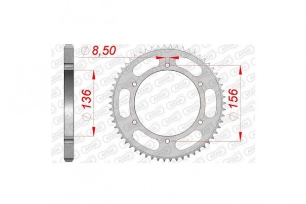 Hátsó lánckerék acél 58 fog - 428 AFAM Fantic Caballero