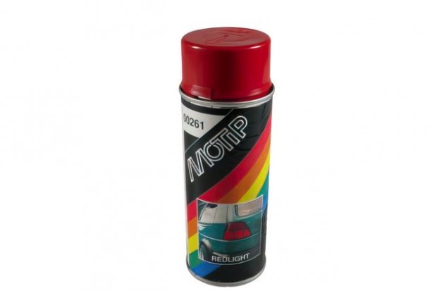 Háttérvilágítás sprayfesték Motip piros átlátszó 400 ml