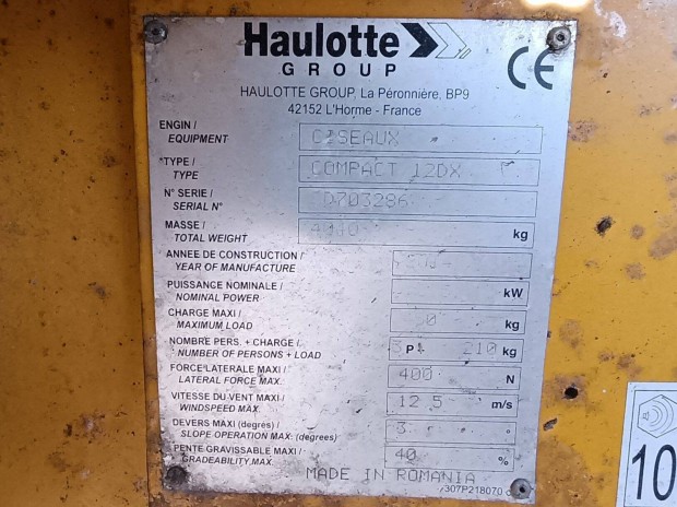 Haulotte Compact 12DX
