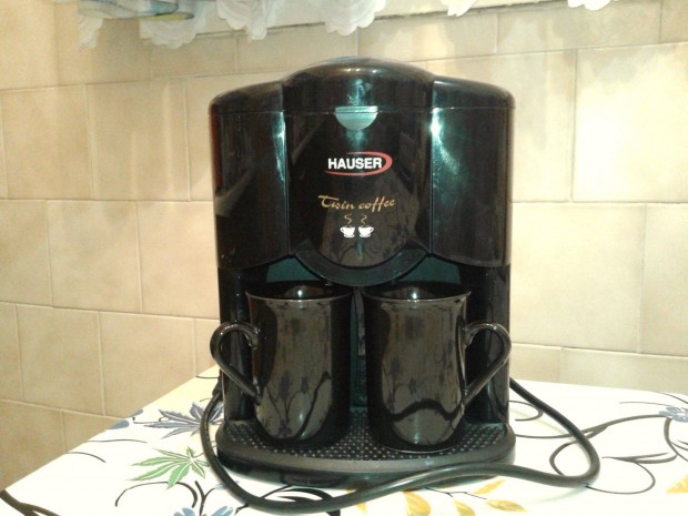 Hauser twin coffe filteres kvfz fekete 2 csszvel