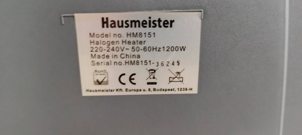 Hausmeister HM8151 Halogen melegt