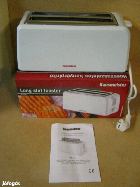 Hausmeister HM-6551 Négyszeletes kenyérpirító, 1200 W jótállással. Új!