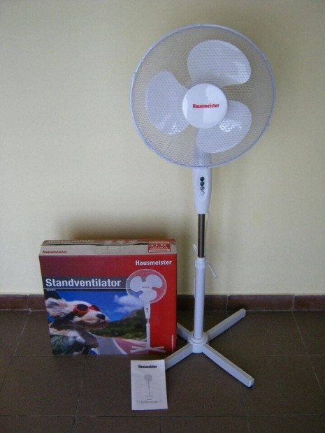 Hausmeister HM-8403 Álló Ventilátor, Oszcilláló funkcióval és jótállás