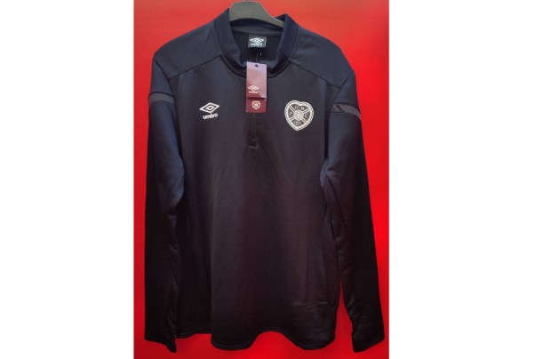 Heart of Midlothian FC eredeti Umbro fekete cipzras nyak fels (XL)