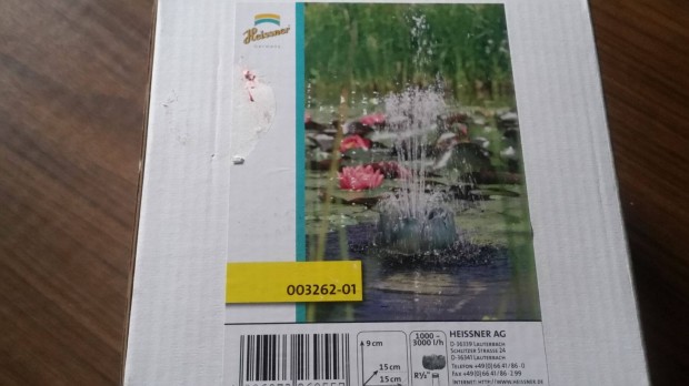 Heissner AG 1000/3000 l/h -kerti medencéhez szökőkút fej
