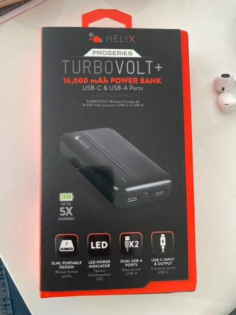 Helix Turbovolt+ 16000 mAh Power Bank - mobil tlt