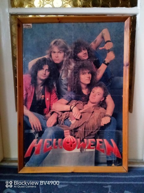 Helloween poszter retro keretben