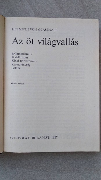 Helmuth Fon Glasenapp Az öt világvallás