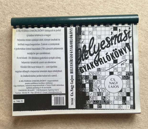 Helyesírási gyakorlókönyv (nyomtatott, lefűzött)- Cs. Nagy Lajos