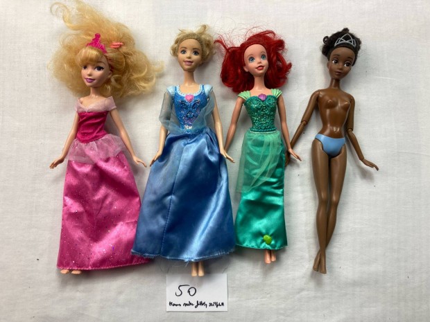 Hercegn Barbie baba csomag, Csipkerzsika Barbie, Tiana, Ariel 50