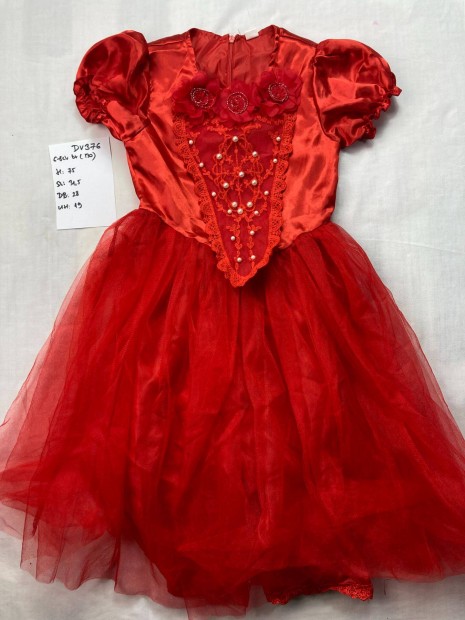 Hercegn ruha, hercegn jelmez, piros ruha 6-8 v DV376