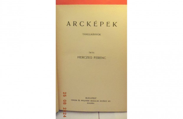 Herczeg Ferenc: Arckpek - tanulmnyok