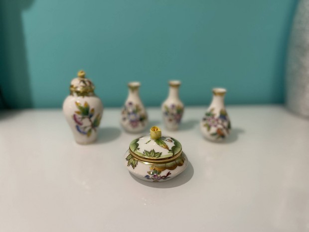 Herendi Viktria mints miniatr porceln szett