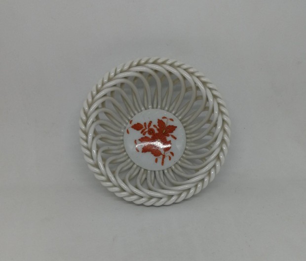 Herendi porcelán Aponyi mintás Fonott Kosár!