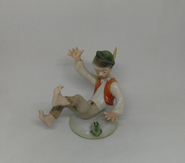 Herendi porcelán békás fiú!