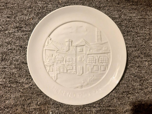 Herendi porcelán emléktányér / dísztányér - Herend 125 éves