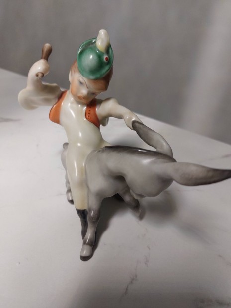 Herendi szamaras porceln figura