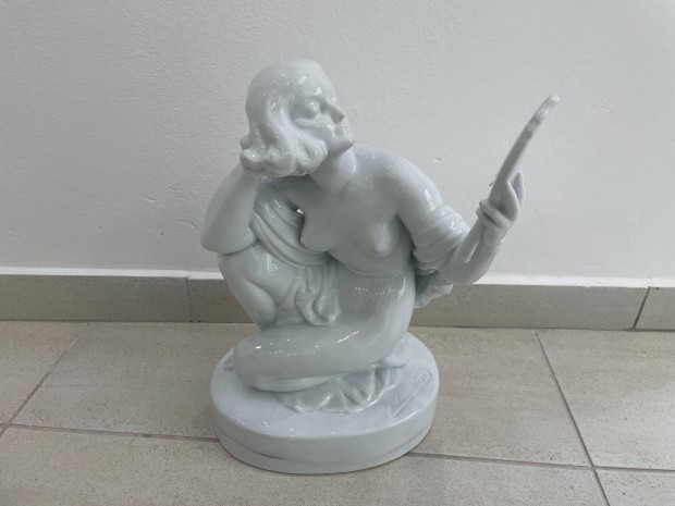 Herendi tkrs ni akt szobor figura porceln 38cm