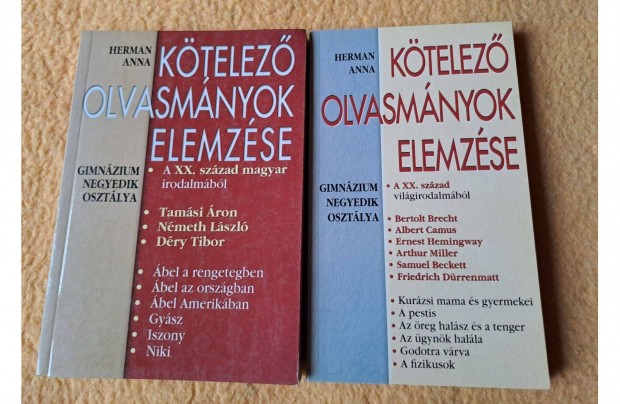 Herman Anna: Ktelez olvasmnyok elemzse, Gimnzium negyedik osztly