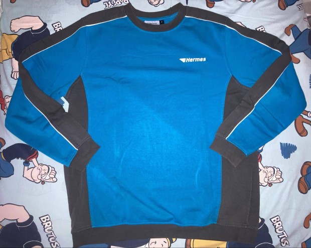 Hermes pamut L-XL passzés újszerű ffi pulóver