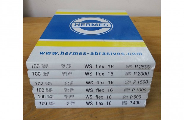 Hermes vzpapr, vizesvszon, vizespapr, csiszolpapr P400-P2500