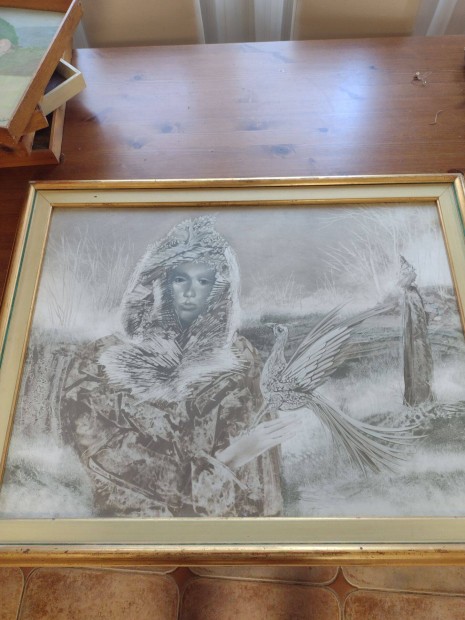 Herpai Zoltán Téltündér című 80x60 cm-es festménye