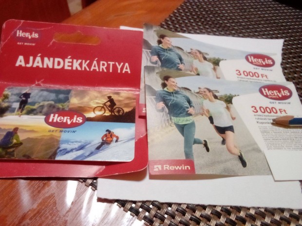 Hervis utalvány ajándékkártya 17.000ft értékben+ 6.000ft kupon