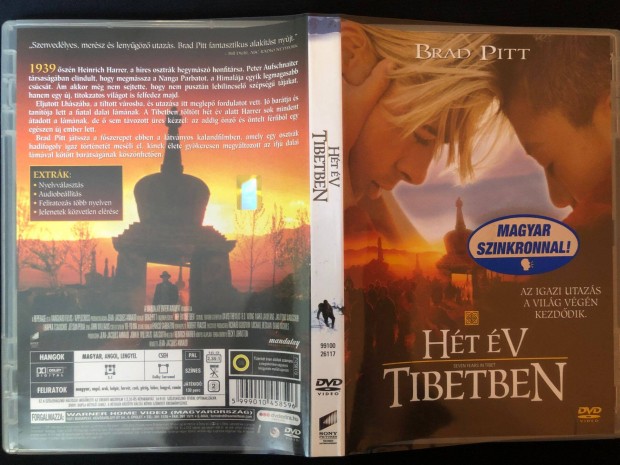 Ht v Tibetben (karcmentes, Brad Pitt) DVD