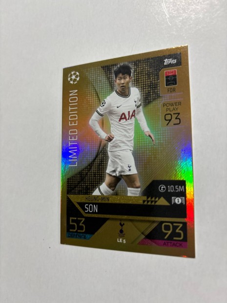 Heung Min Son Limited focis krtya Topps