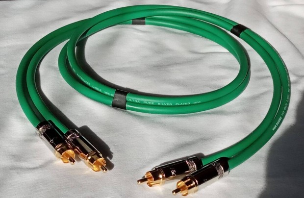 Hi-Fi sztere sszekt kbel 2x1m. RCA ezst s nagy tisztasg rz