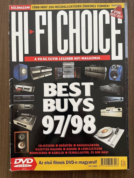 Hi fi choice  magaton 1997/98 tavasz klnszm cd, kazetta, lemez